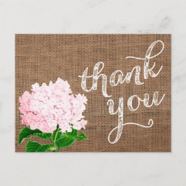 Dankeschön, danke Postcard, Burlap Postkarte