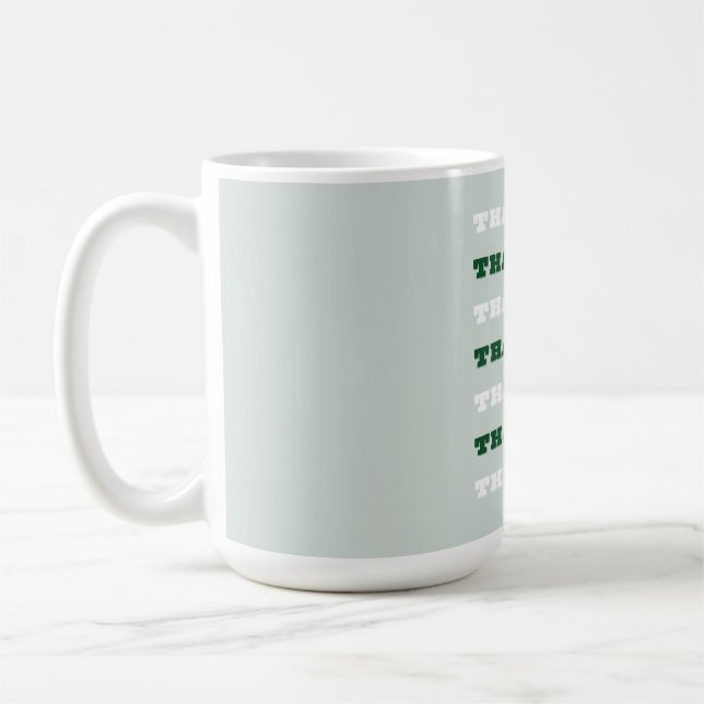 Dankeschön, Danksagung, Grün Kaffeetasse (Links)