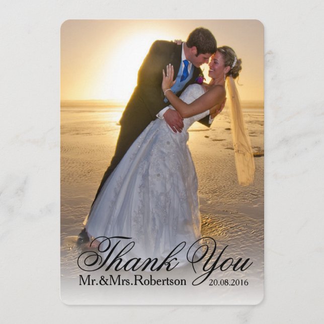 Dankeschön | Einfaches Hochzeitsstipendium Dankeskarte (Vorderseite)