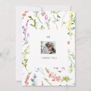 Dankeschön-Foto Hochzeit Wildblumen Dankeskarte