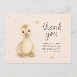 Dankeschön für Baby Gans Gössel Baby Shower Postkarte