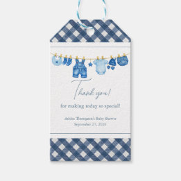 Dankeschön für Baby-Party im Stil von Blue Jeans Geschenkanhänger
