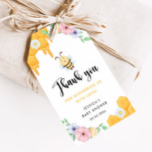 Dankeschön für Baby Shower mit Biene