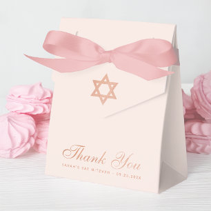 Dankeschön für Bat Mitzvah Rosa Roségold Stern Dav Geschenkschachtel