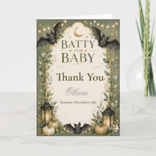 Dankeschön für Batty Baby Shower Dankeskarte