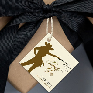 Dankeschön für Cowgirl-Brautparty mit Peitschen & Geschenkanhänger