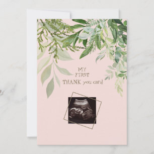 Dankeschön für das Baby-Shower mit Ultraschall-Mäd Dankeskarte