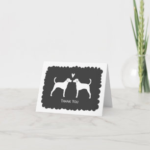 Dankeschön für die Hochzeit der Foxhounds Dankeskarte
