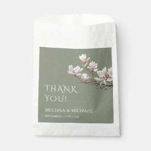 Dankeschön für die Hochzeit mit feiner Magnolie Geschenktütchen