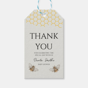 Dankeschön für die Honigbienen-Babyparty Geschenkanhänger