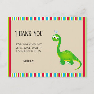 Dankeschön für die prähistorische Dinosaurier-Gebu Postkarte