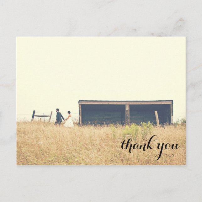 Dankeschön für Hochzeit, Postkarte, einfacher Eckt Postkarte (Vorderseite)