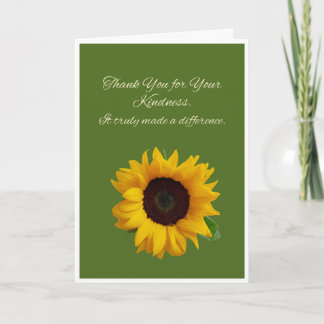 Dankeschön für Ihre Freundlichkeit Sonnenblumenkar Karte