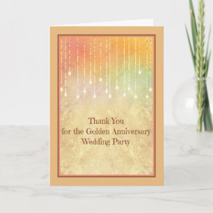 Dankeschön für Ihre Karte für das Party des Golden