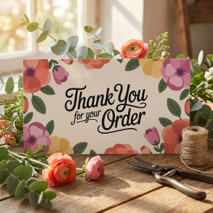 Dankeschön für kleine Blumengeschäfte Visitenkarte