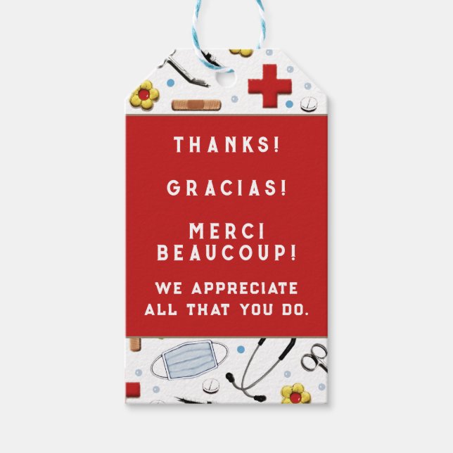Dankeschön für Krankenschwester Geschenkanhänger (Vorderseite)