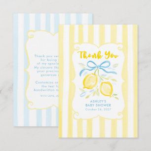 Dankeschön für Lemon Cute Boy Baby Shower Dankeskarte
