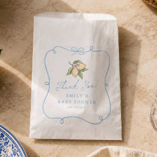 Dankeschön für Lemon Squeeze Baby Shower Geschenktütchen