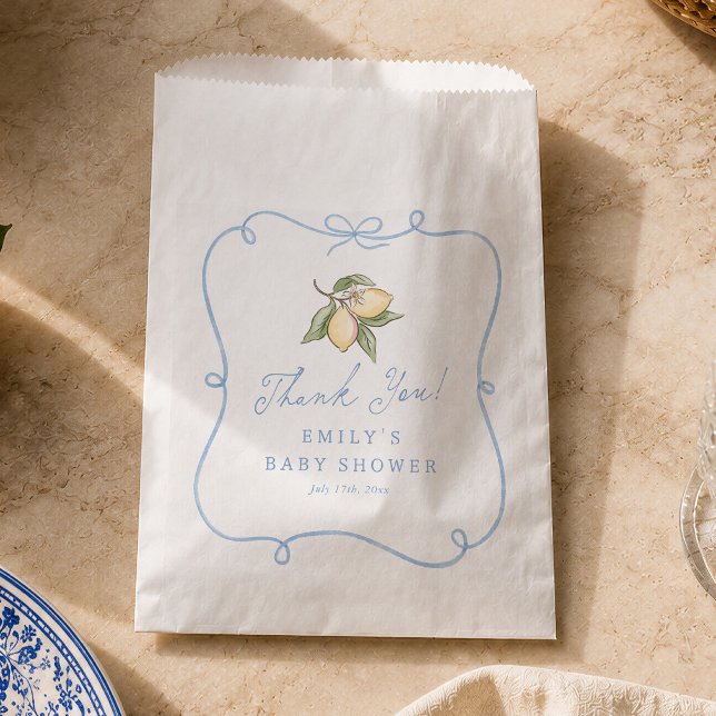 Dankeschön für Lemon Squeeze Baby Shower Geschenktütchen (Von Creator hochgeladen)