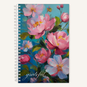 Dankeschön für rosa Blume Notizbuch