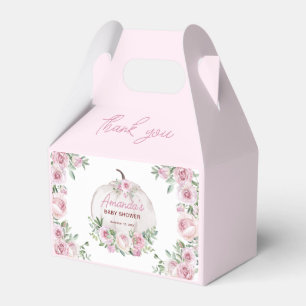 Dankeschön für rosa errötende Blumen-Kürbis-Baby-P Geschenkschachtel