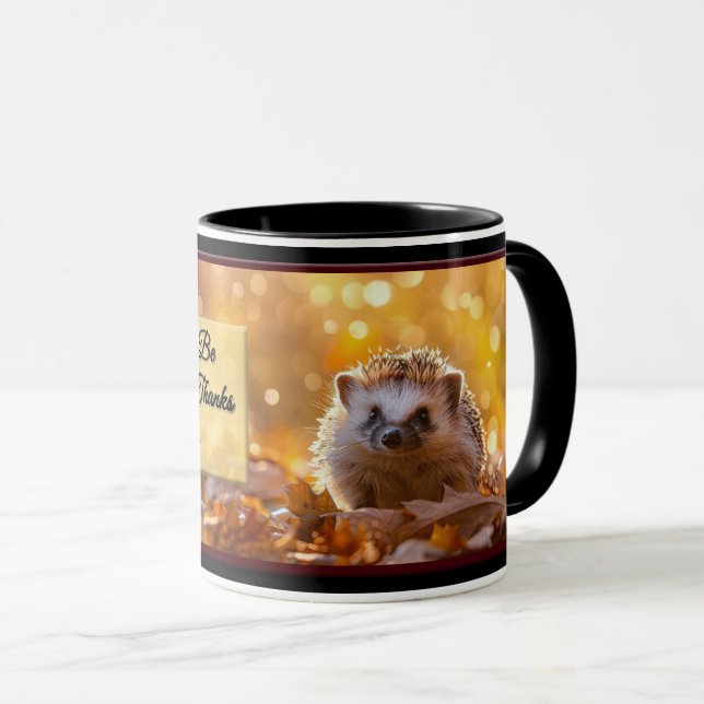 Dankeschön & Geben Herbst-Igel-Tasse Tasse (VorderseiteRechts)