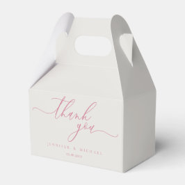 Dankeschön-Geschenk einfaches Rosa Geschenkschachtel