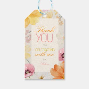 Dankeschön-Geschenk Floral Pastell Pfirsich Rosa G Geschenkanhänger