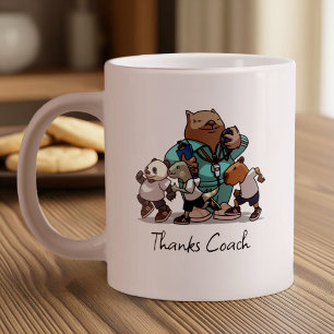 Dankeschön-Geschenk für Trainer Wombat Sportlehrer Jumbo-Tasse