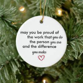 Dankeschön-Geschenk, Personalisiert Seien Sie stol Keramik Ornament