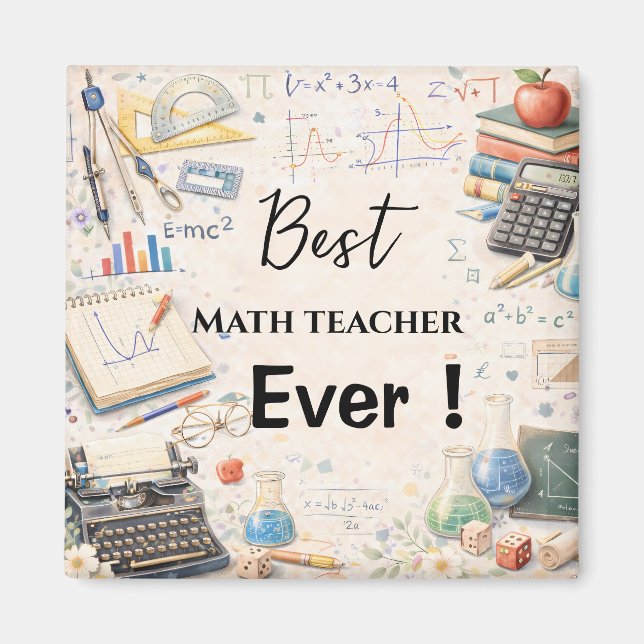 Dankeschön‑Geschenke für Mathelehrer | Magnet (Vorne)