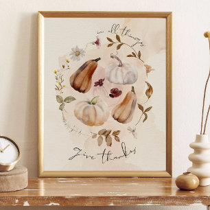 Dankeschön Herbst-Kunstprint Poster
