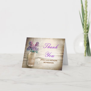 Dankeschön-Hochzeit-Mason-Glas-rustikale-Design-Ka Dankeskarte