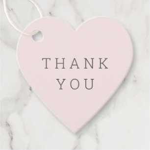 Dankeschön in zartem Rosa für die Hochzeit Geschenkanhänger