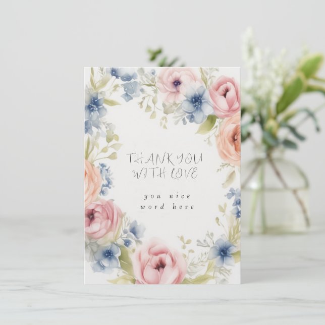 Dankeschön Karte (Stehend Vorderseite)