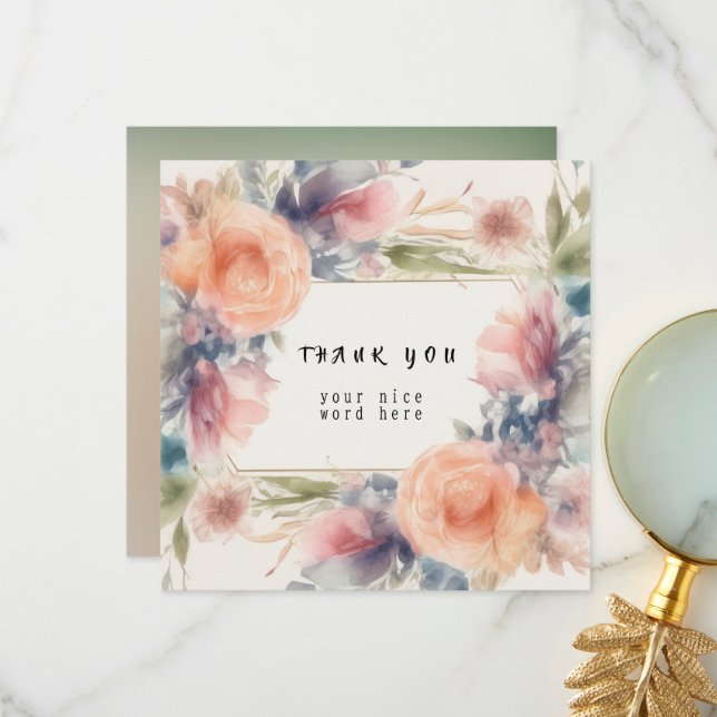 Dankeschön Karte (Vorderseite/Rückseite Beispiel)