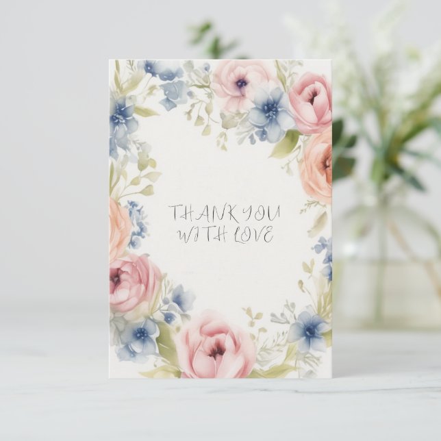 Dankeschön Karte (Stehend Vorderseite)