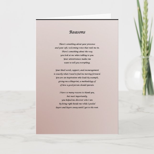 Dankeschön Karte (Vorderseite)