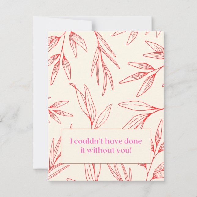 Dankeschön Karte (Vorderseite)