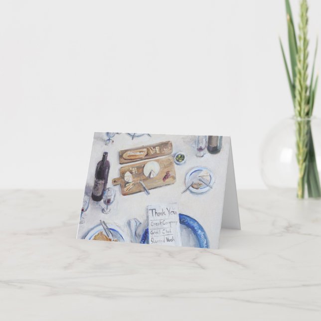 Dankeschön Karte - Charcuterie - Wein - Käse (Vorderseite)