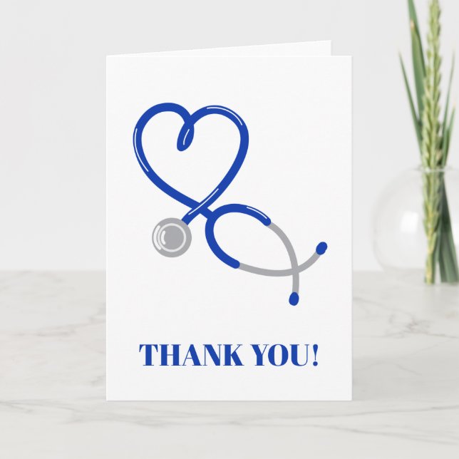 Dankeschön Karte für Ärzte und Krankenschwestern (Vorderseite)