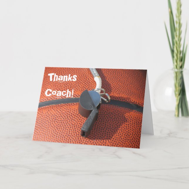 Dankeschön Karte für Basketballtrainer (Vorderseite)