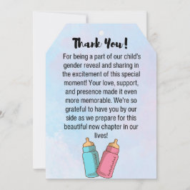 Dankeschön-Karte für die Genderoffenbarung Dankeskarte