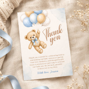 Dankeschön-Karte für Teddybär-Baby-Party Dankeskarte