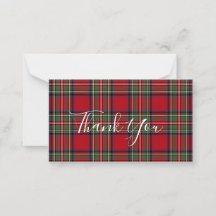 Dankeschön-Karte im Stewart-Tartan-Karo-Muster Mitteilungskarte