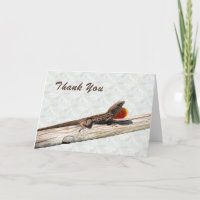 Dankeschön Karte mit Brown Anole Lizard Blank