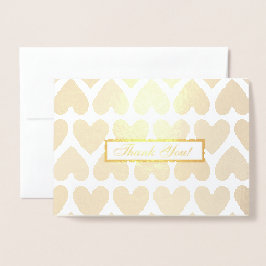 Dankeschön Karte mit Herz-Muster Hintergrund