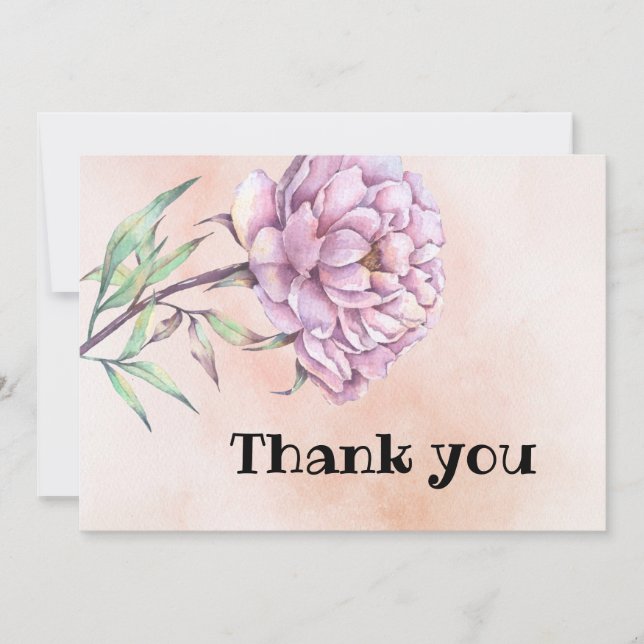 Dankeschön Karte mit Hortensie (Vorderseite)