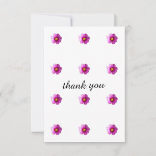 Dankeschön Karte mit violetten Blumen