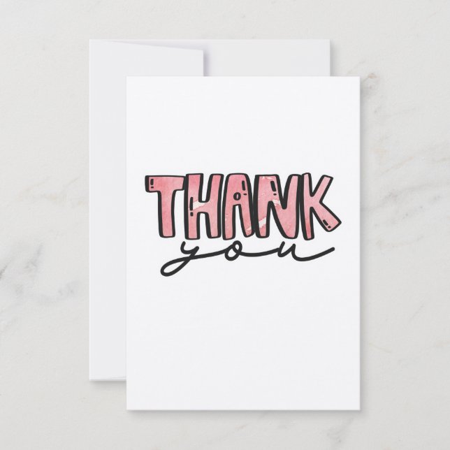 Dankeschön Karte - Wasserfarbe (Vorderseite)